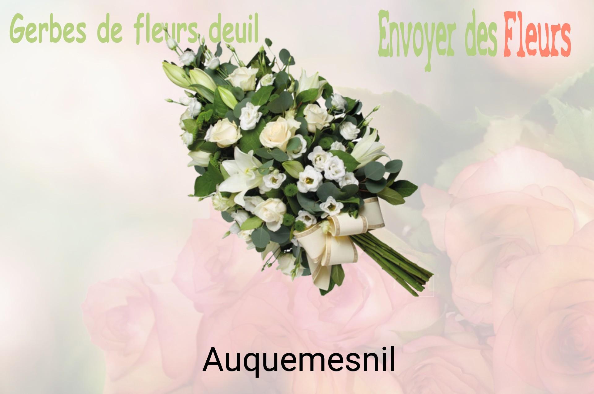 Gerbe de fleurs de deuil livrée à Auquemesnil